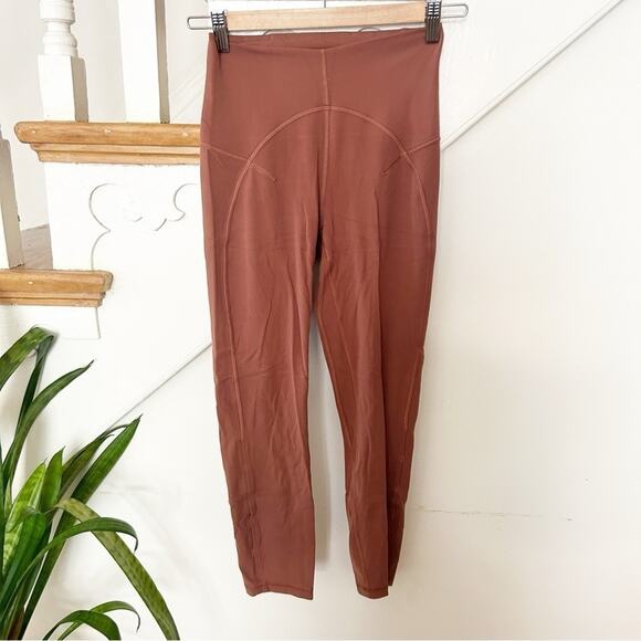Lululemon Unlimit High-Rise Keyhole Tight 25" Brier Rose Activewear Stretch Sz 4 - Picture 2 of 9